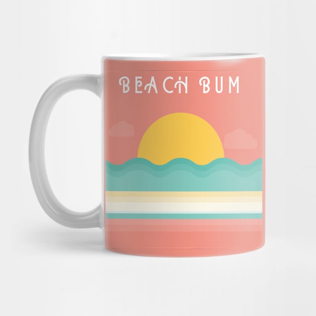 Beach Bum. Retro, Vintage Beach design for the beach lovers out there. by That Cheeky Tee